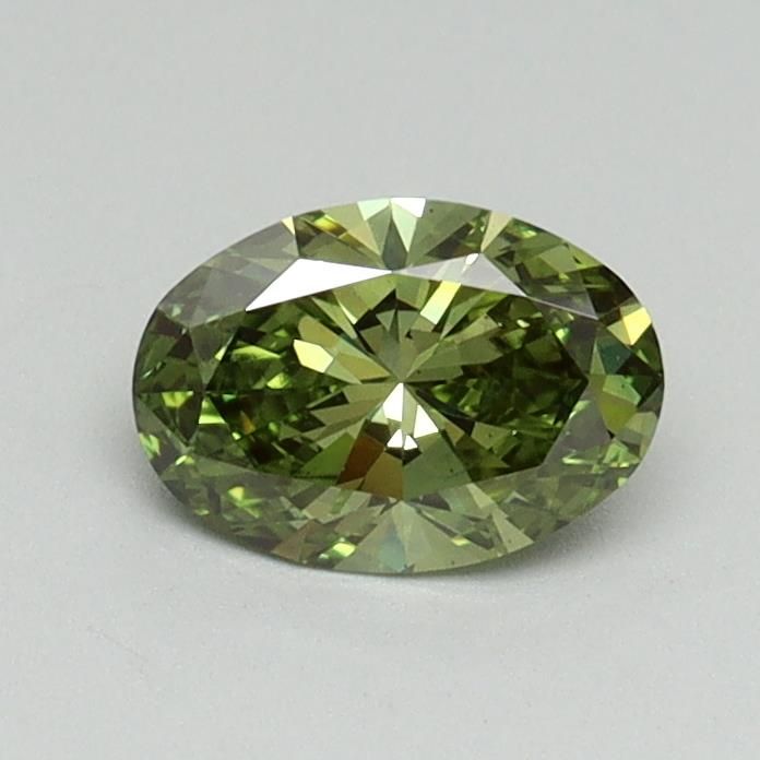 0.52 CT Fancy Vivid Green OVAL