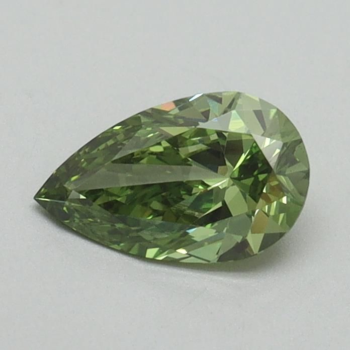 0.54 CT Fancy Vivid Green PEAR