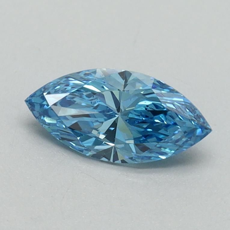 0.54 CT Fancy Vivid Blue MARQUISE