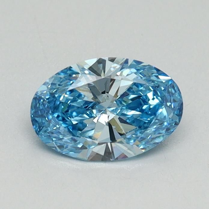 0.53 CT Fancy Vivid Blue OVAL