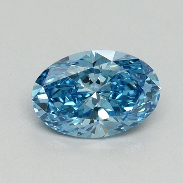 0.58 CT Fancy Vivid Blue OVAL