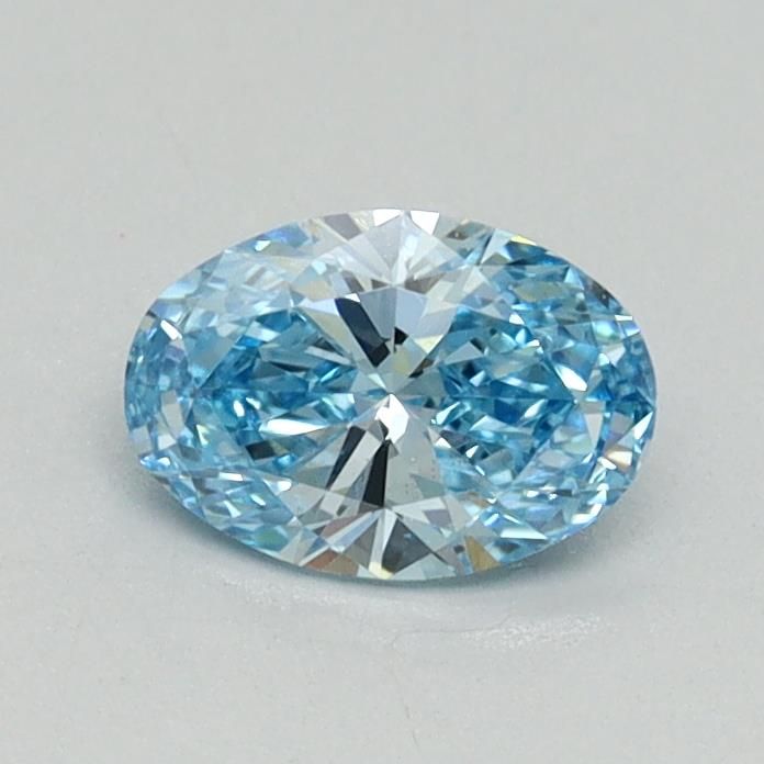 0.52 CT Fancy Vivid Blue OVAL
