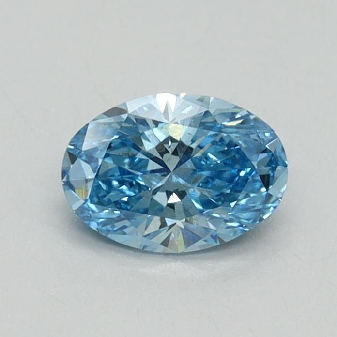 0.52 CT Fancy Vivid Blue OVAL