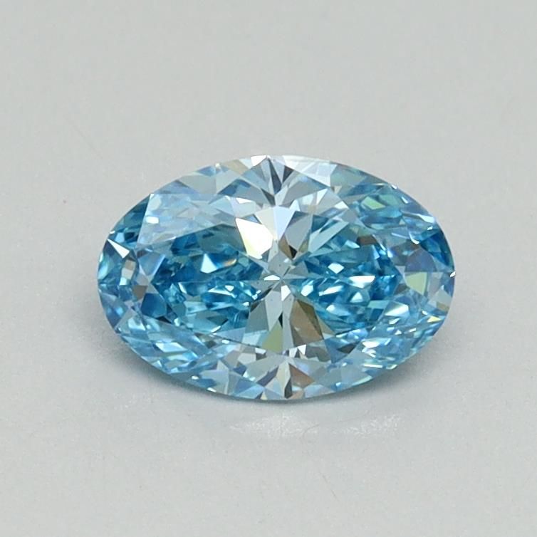 0.59 CT Fancy Vivid Blue OVAL