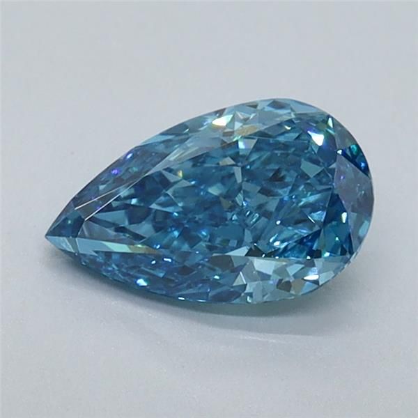 0.68 CT Fancy Vivid Blue PEAR