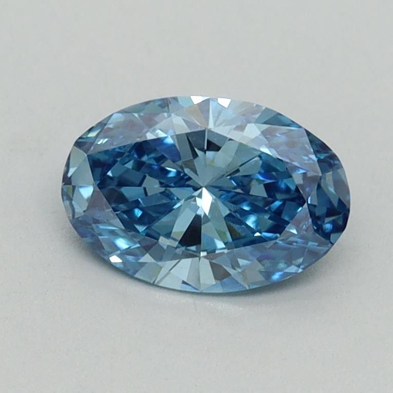 0.74 CT Fancy Vivid Blue OVAL