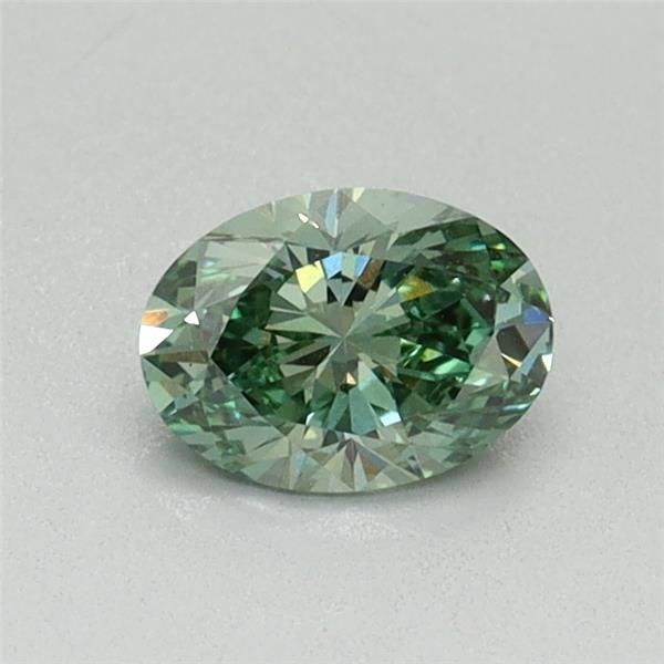 0.42 CT Fancy Vivid Green OVAL