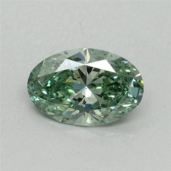 0.44 CT Fancy Vivid Green OVAL