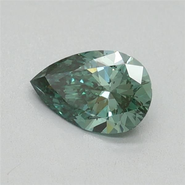 0.42 CT Fancy Vivid Green PEAR