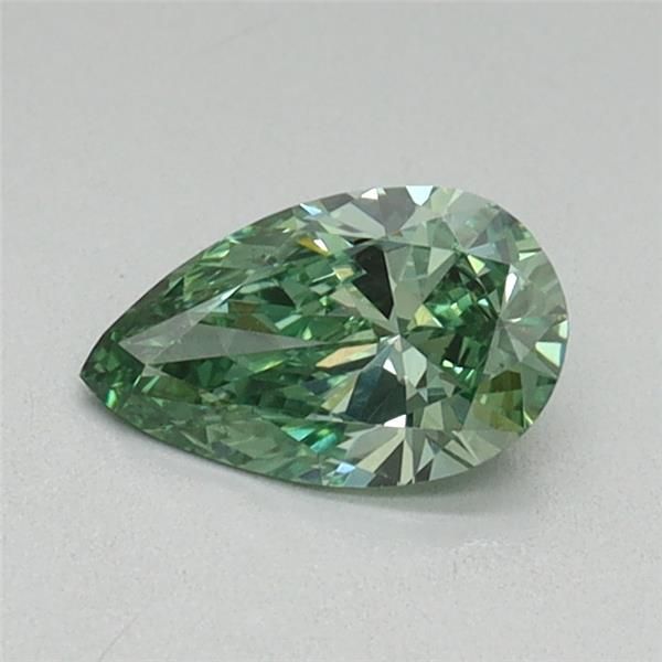 0.42 CT Fancy Vivid Green PEAR