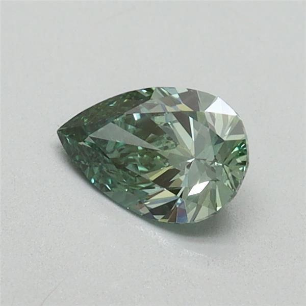 0.39 CT Fancy Vivid Green PEAR