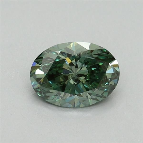 0.44 CT Fancy Vivid Green OVAL