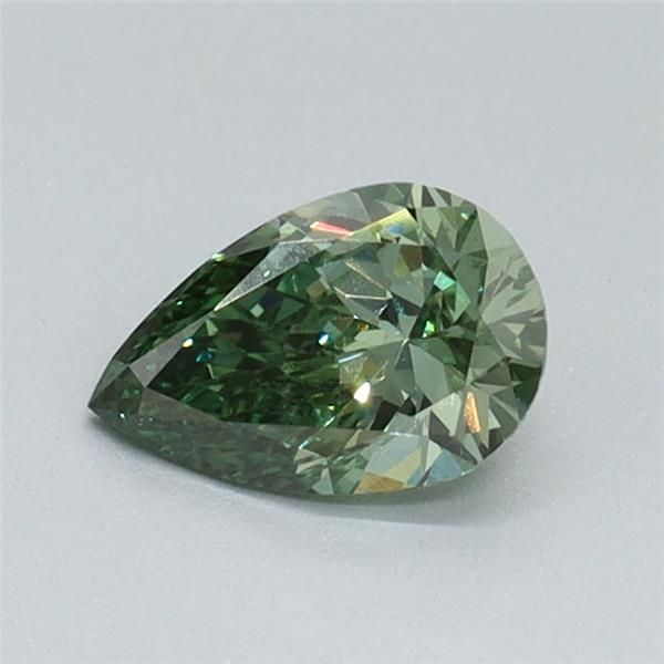 0.43 CT Fancy Vivid Green PEAR