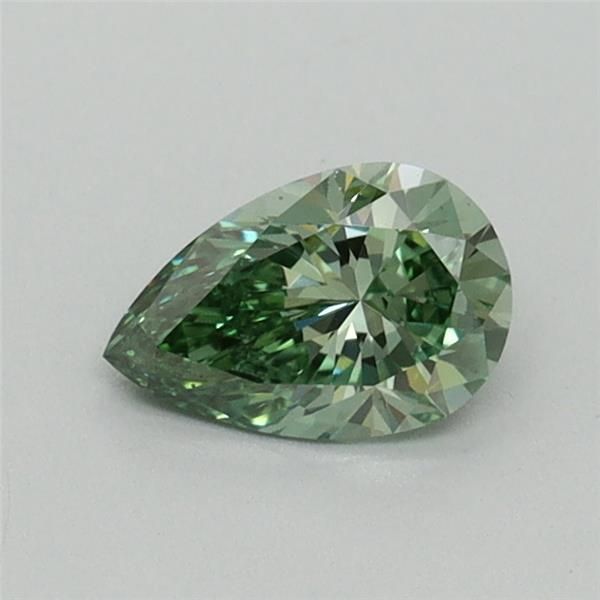 0.42 CT Fancy Vivid Green PEAR