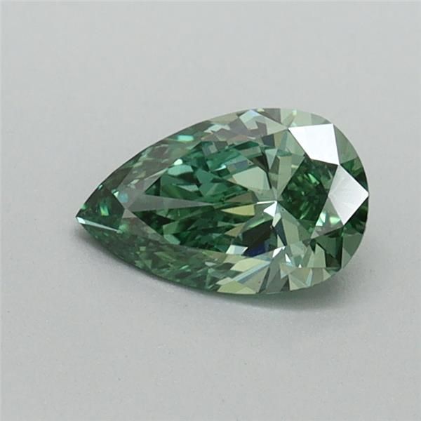 0.42 CT Fancy Vivid Green PEAR