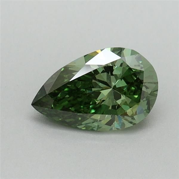 0.42 CT Fancy Vivid Green PEAR