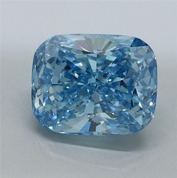 1.03 CT Fancy Vivid Blue CUSHION MODIFIED