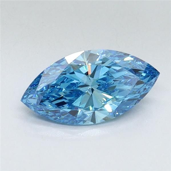 0.71 CT Fancy Vivid Blue MARQUISE