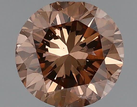 Diament 0.43 ct Fancy Dark Orange Brown/