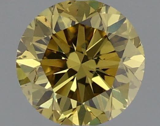 Diament 0.32 ct Fancy Deep Brownish Greenish Yellow/