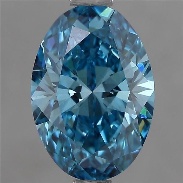 1.54 CT Fancy Vivid Blue OVAL