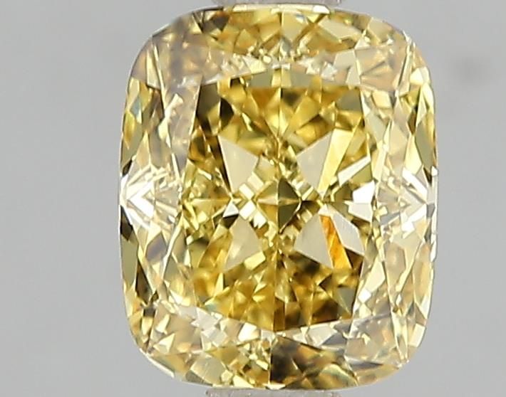 1.59 CT Fancy Vivid Yellow CUSHION MODIFIED