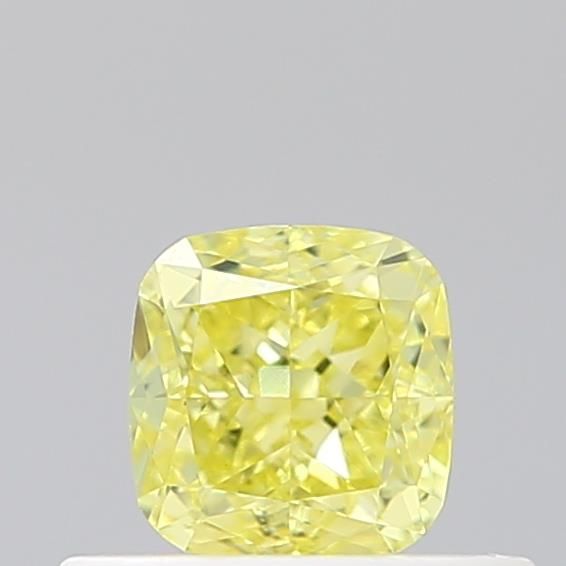 0.44 CT Fancy Intense Green Yellow CUSHION BRILLIANT