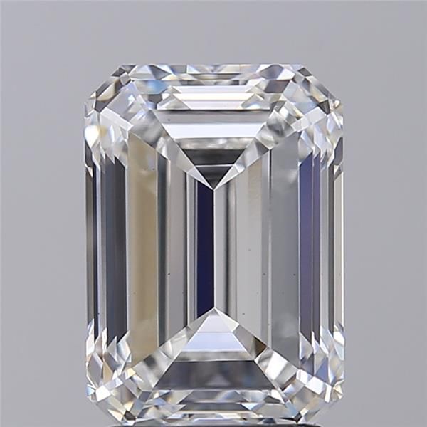 Diamant Émeraude 3.10 ct - Couleur F - Pureté VVS2