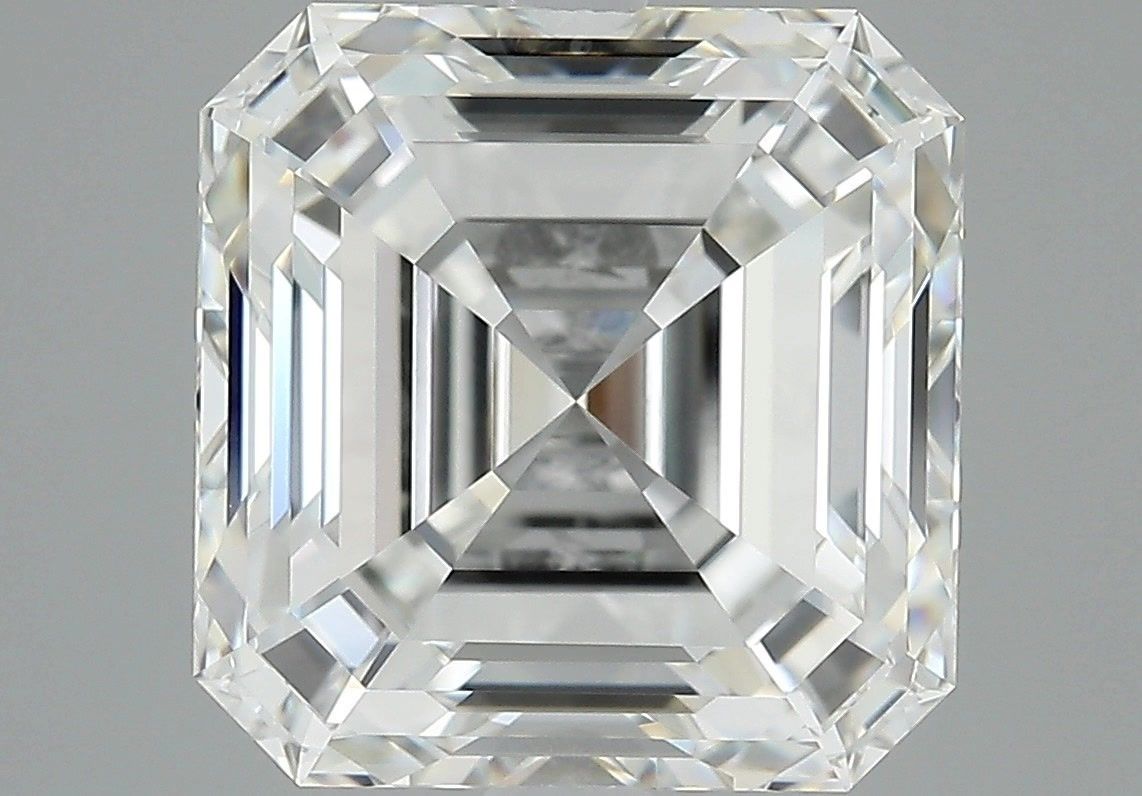 Diamant Asscher 8.12 ct - Couleur H - Pureté VVS2