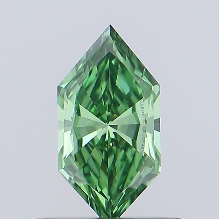 0.5 CT Fancy Vivid Green HEXAGONAL
