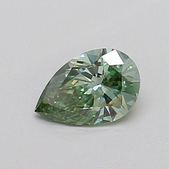 0.34 CT Fancy Vivid Green PEAR