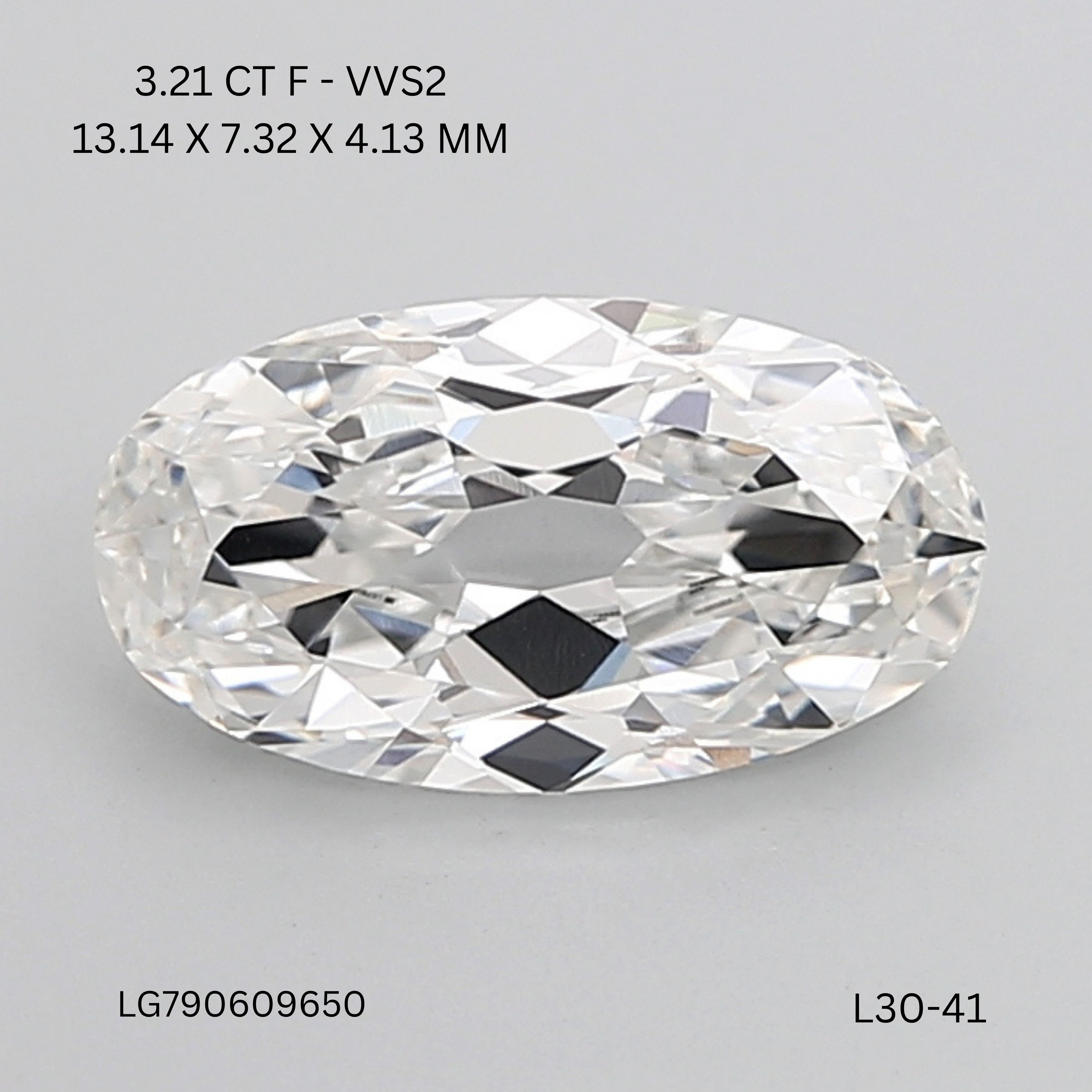 3.21 ct. oval Lab Grown Diamond front image