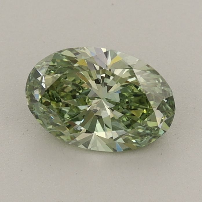 0.72 CT Fancy Vivid Green OVAL