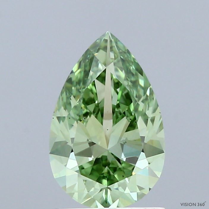 1.28 CT Fancy Vivid Green PEAR