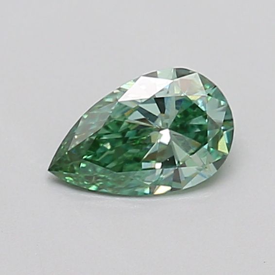 0.35 CT Fancy Vivid Green PEAR