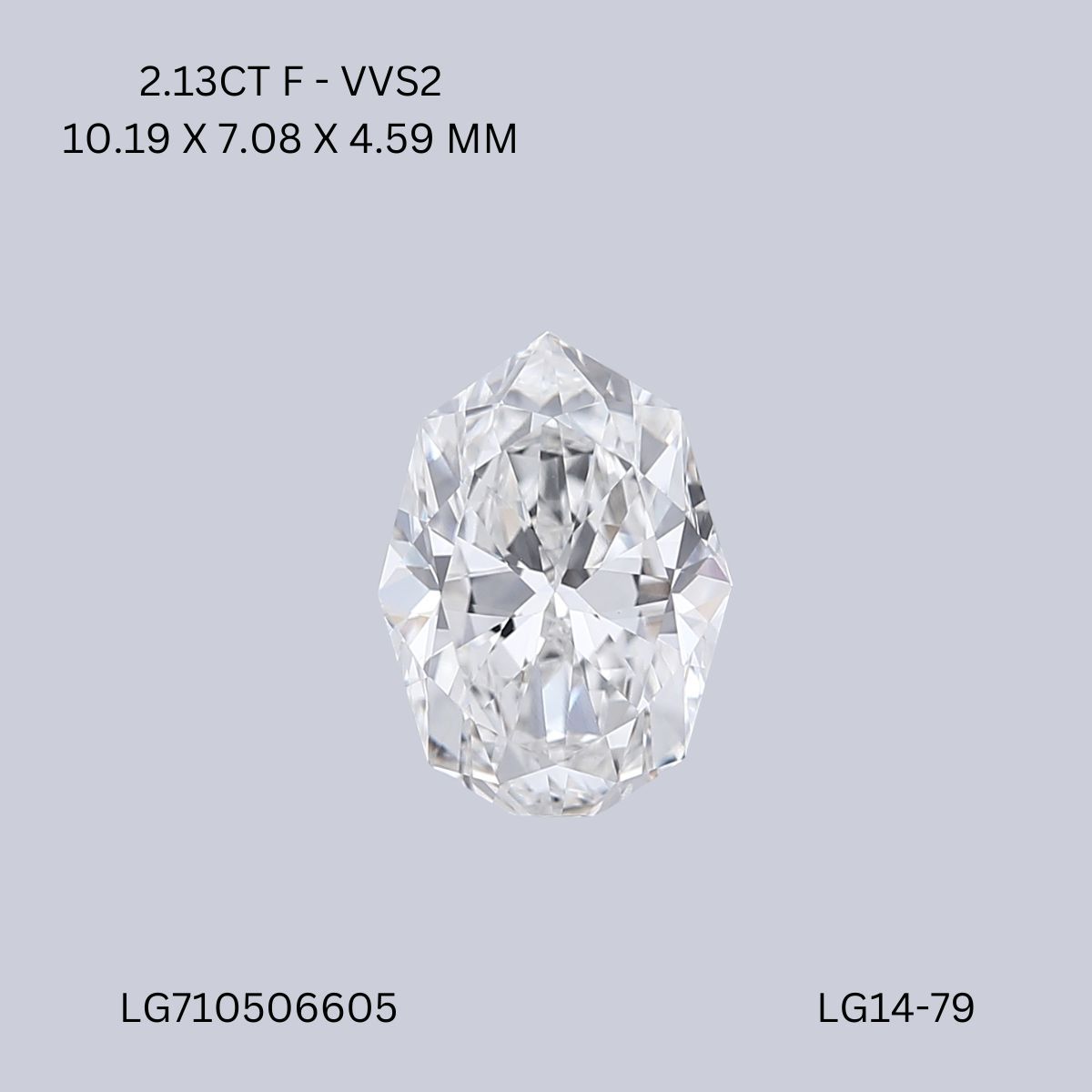 2.13 ct lab-grown Octagonal Diamond