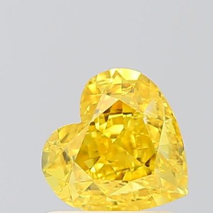 1.0 CT Fancy Vivid Yellow HEART