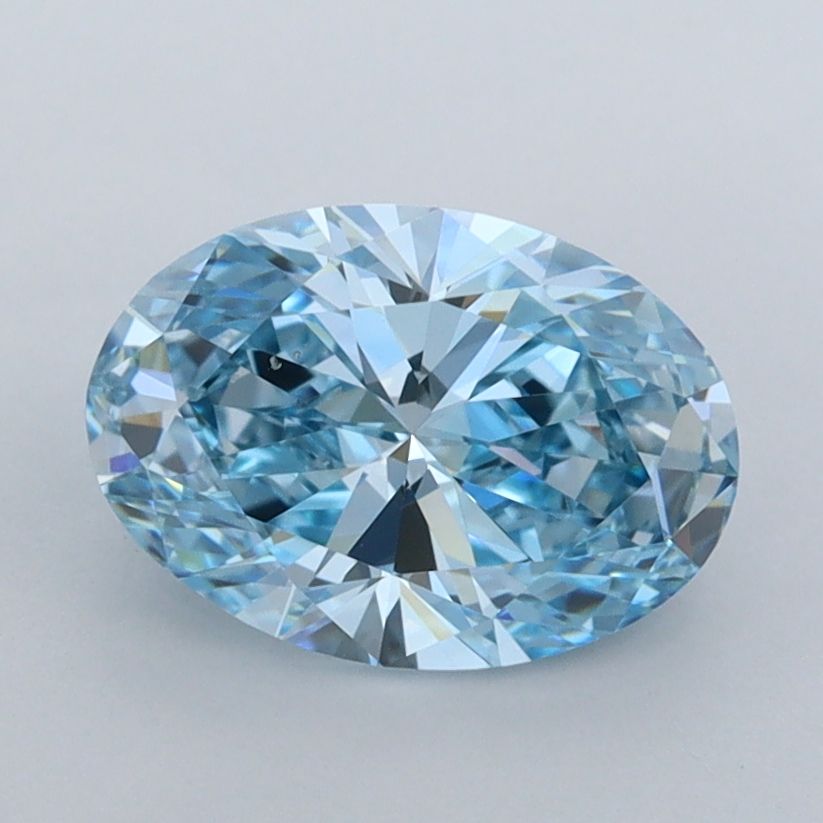 1.51 CT Fancy Vivid Blue OVAL