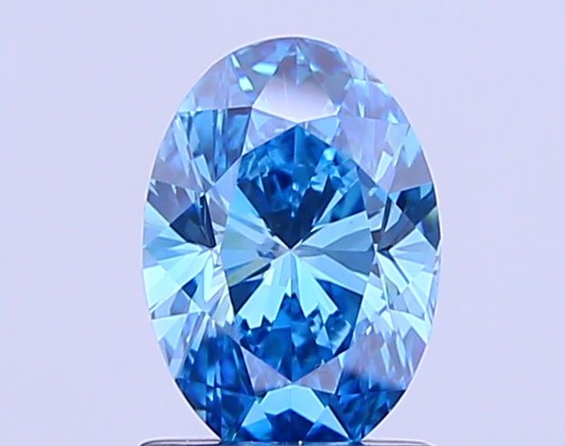 1.28 CT Fancy Vivid Blue OVAL