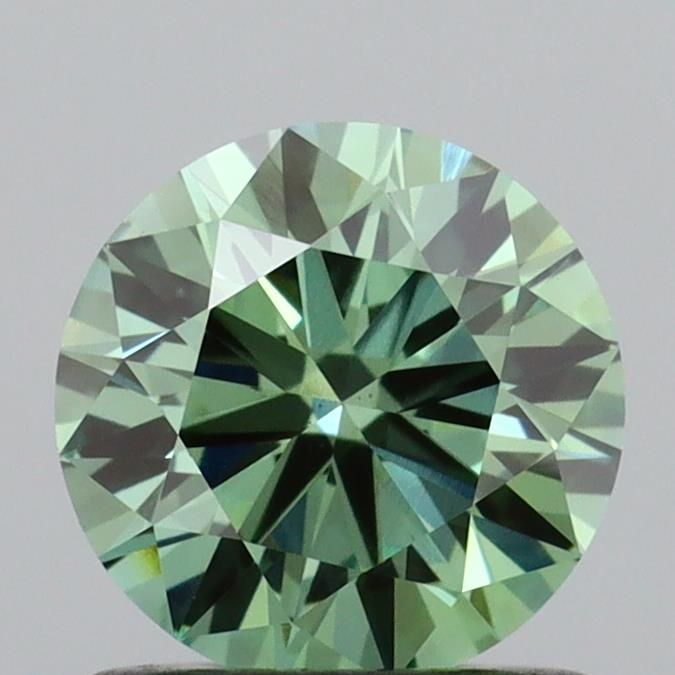 0.91 CT Fancy Vivid Green ROUND