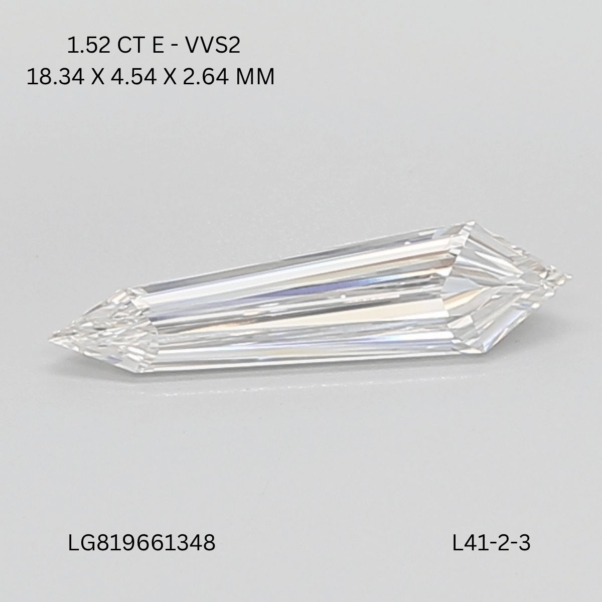 1.52 ct lab-grown Shield Diamond
