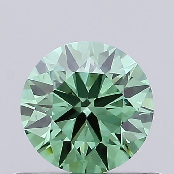 0.53 CT Fancy Vivid Green ROUND