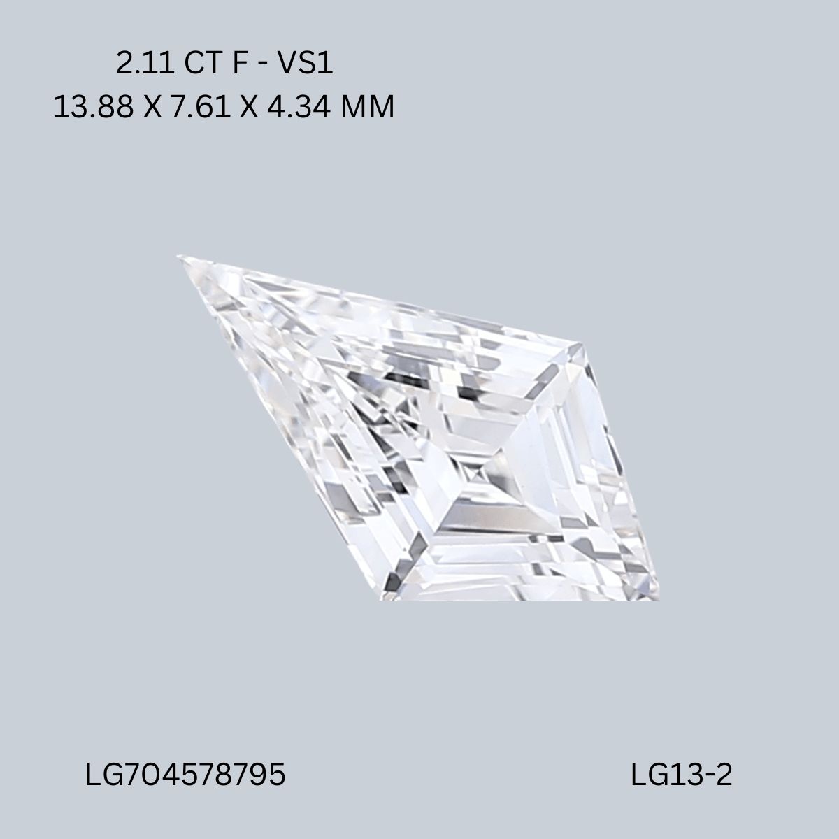 2.11 ct lab-grown Kite Diamond