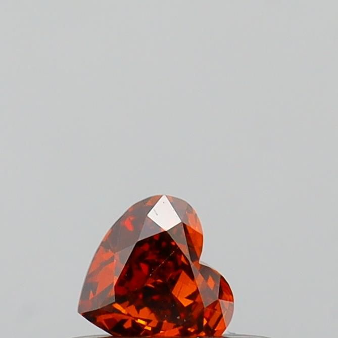 0.17 CT Fancy Intense Brownish Orange HEART