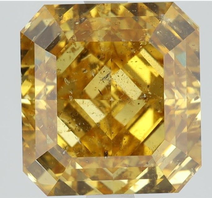 Diament 3.07 ct Fancy Deep Brownish Orangey Yellow/I1