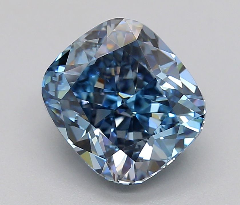 1.51 CT Fancy Vivid Blue CUSHION MODIFIED