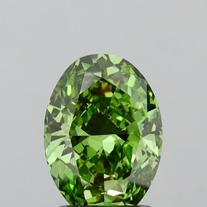 1.43 CT Fancy Vivid Green OVAL