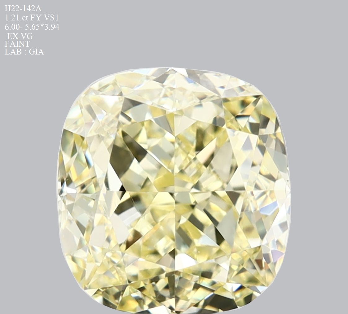 Diament 1.21 ct Fancy Yellow/VS1