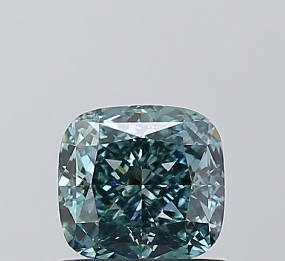 1.04 CT Fancy Vivid Blueish Green CUSHION MODIFIED