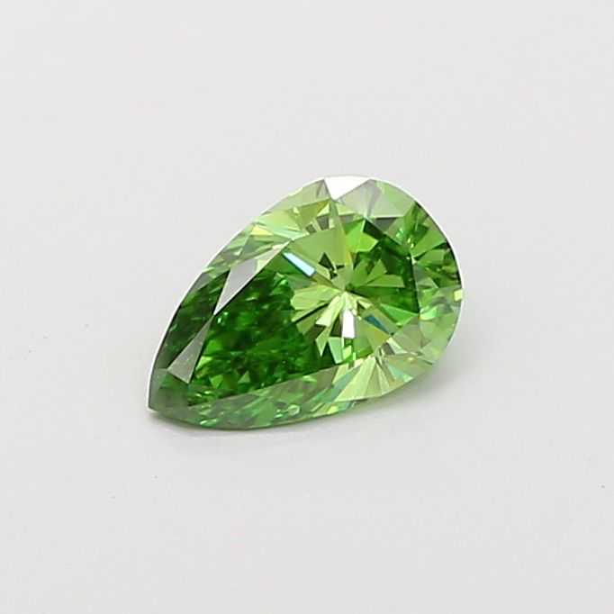 0.74 CT Fancy Vivid Green PEAR